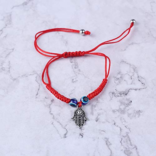 suoryisrty Lucky Handmade Good Luck Bracelet - Regolabile Friendship Red String Evil Eye Protection Kabbalah Bracciali per Ragazze Womens Kids