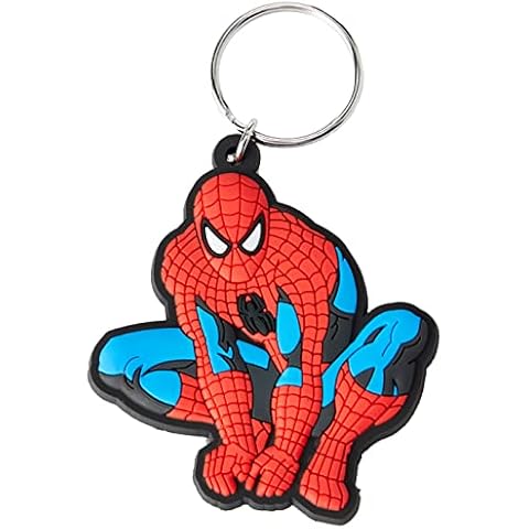 Marvel RK38201C Comics 'Spiderman Crouch' Rubber Keychain, Multicoloured, 40 x 40 cm Cover