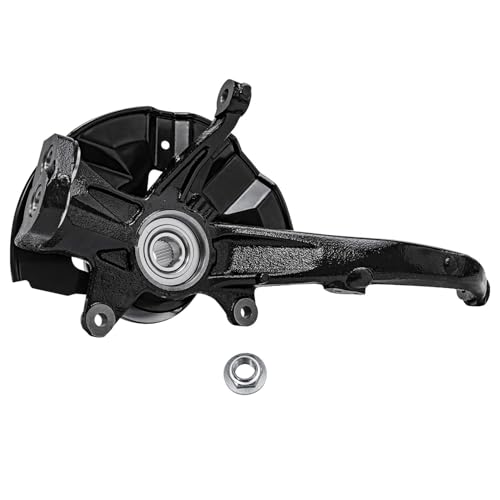 Image of Detroit Axle - Front Left Steering Knuckle CV Axle for 2006-2009 Ford Fusion Mercury Milan, 2006 Lincoln Zephyr, Driver Side CV Axle Shaft Steering Knuckle & Wheel Bearing Hub Replacement