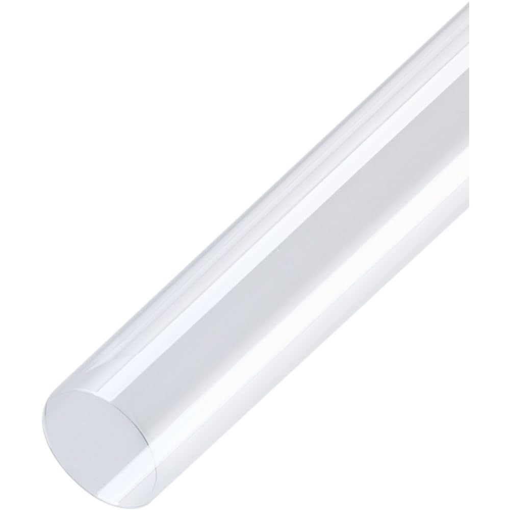 Glasröhre für Feuerrohr - Ø 80 mm Ersatz-Rohr Pelletfackel - Borosilikat-Glas - hitzebeständiges Glasrohr - Ersatzglas