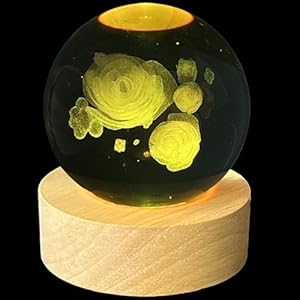 3D Crystal Rose Night Light, 16 Colors Changing Night Light, I Love You Gifts for Her, Girlfrend, Wife, Roses 3D Engraved Crystal Ball Night Light for Bedroom Decor(16 Colors, Remote Control)