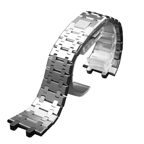 Bracelet de montre en acier 316L argenté 26mm pour AP 15400 Royal Oak