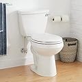 Signature Hardware 462385 Bradenton 1.28 GPF Two Piece Round Toilet with 12" Rough-In and Right Hand Lever - White
