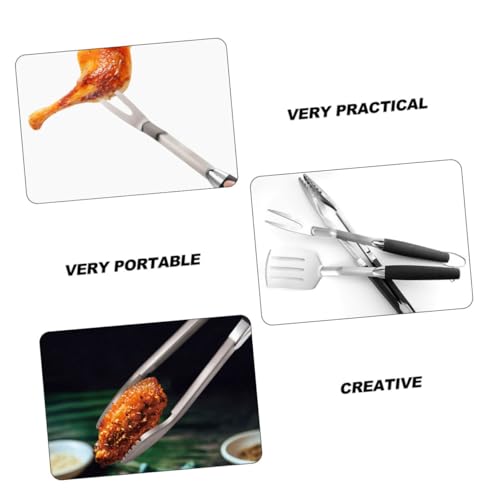Set de utensilios para parrilla de acero inoxidable miniatura 7