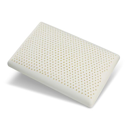 Firm Latex Pillow, Natural Latex Foam Pillow with Removable...