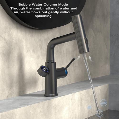 Grifo de baño para solucionar lavabos pequeños con caño extraíble elevable 360 5