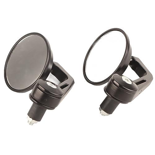 Rétroviseurs moto ronds embout guidon chrome pour éliminer les angles morts