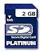 Produktbild 2GB SD Platinum Karte Bulk