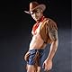YUHENG Herren Mode Sexy Der Cowboy Unterwäsche Polizei Outfit Dessous, Schwarz,Krankenschwester Kostüm Weiß Kleid, Lustig Erwachsene, Faschingskostüme Männer Größe XL