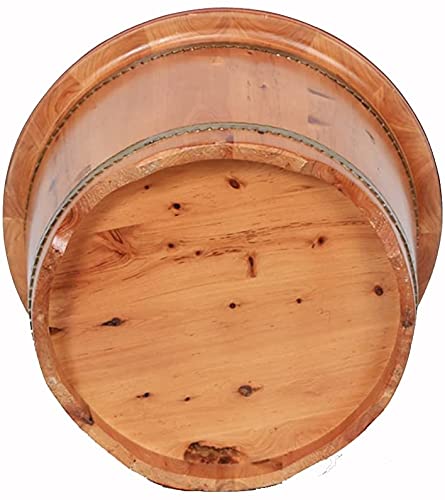 Masajeador de pies spa con tina y barril de madera miniatura 6