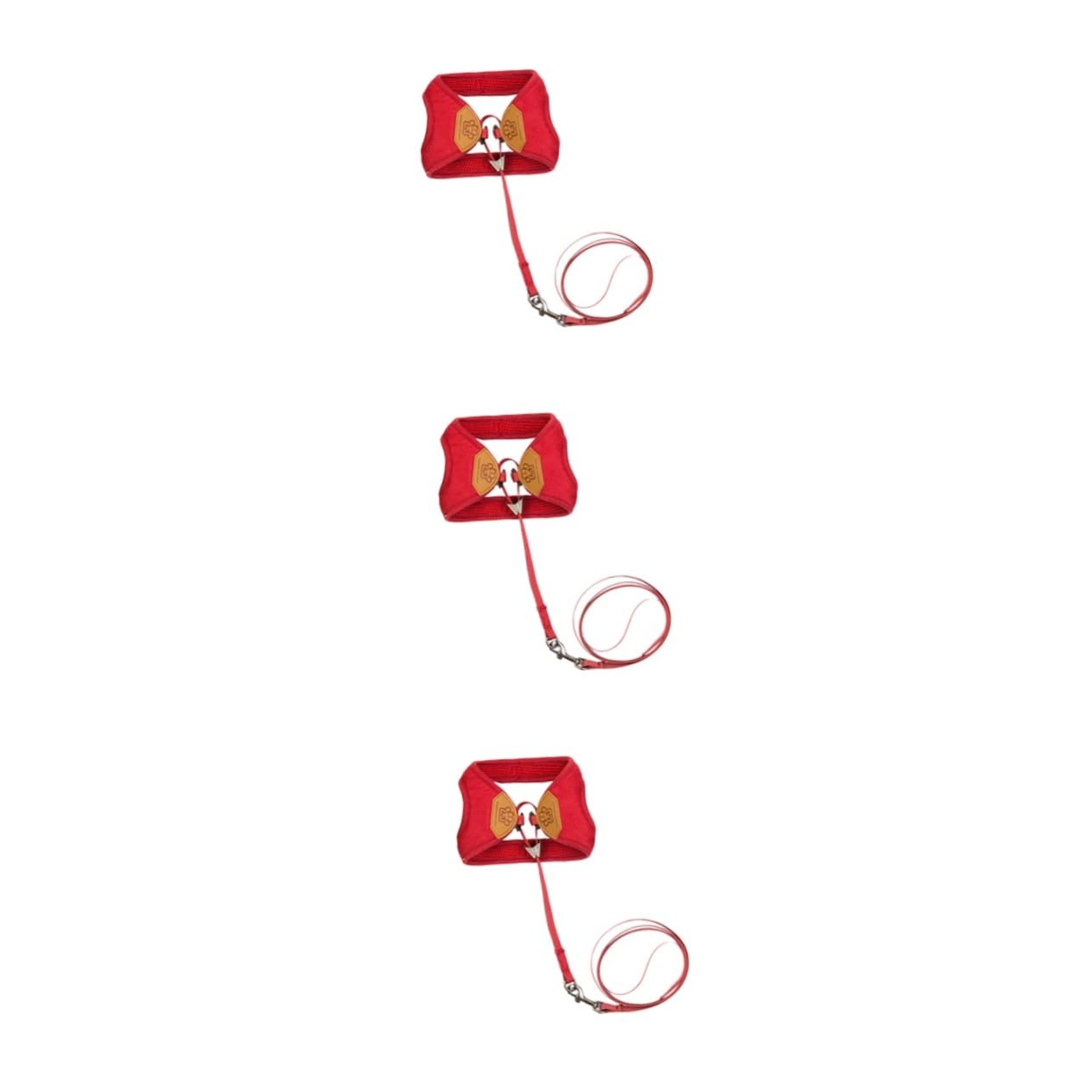 INOOMP 3piezas Arnés para Gato y Diseño Minimalista y Arnés De Dull Polish Color Rojo para Paseos Cómodos y