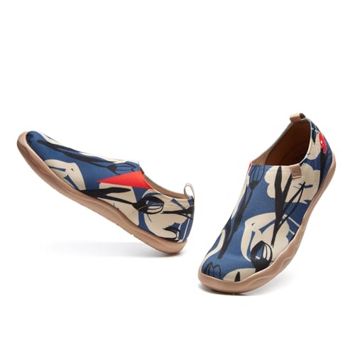 UIN Men's Floral Slip On Shoes Colorful Comfortable Lightweight Art Travel Sneakers Casual Loafers4