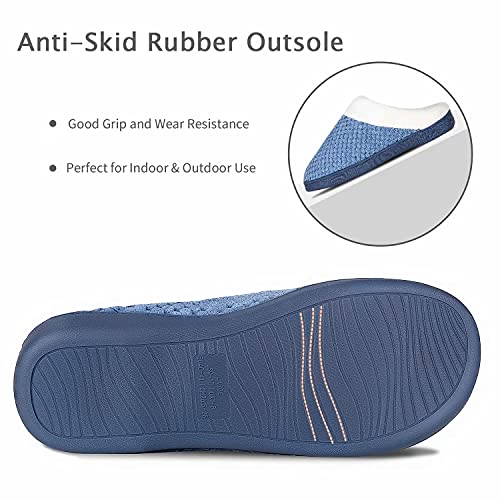 Image of YALOX Slippers for Womens Warm Memory Foam Anti-Slip House Shoes Comfortable Cotton Slippers Home Bedroom Shoes Indoor & Outdoor