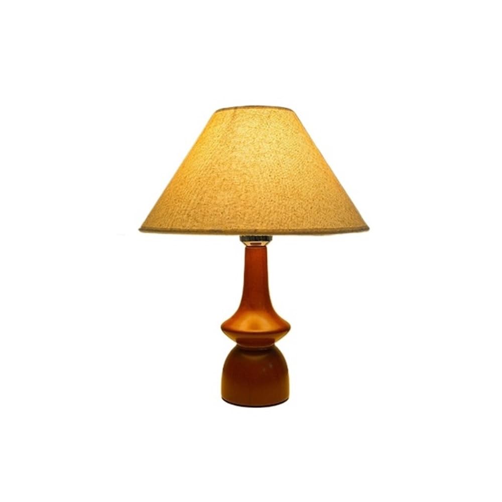 gC3sJ7wn6b Table Lamp Wooden Bedroom Bedside Lamp Retro Fabric Decoration Night Light Button Switch Bedroom Lamps