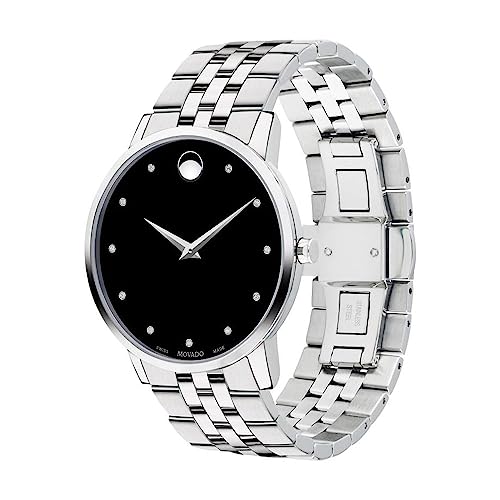 Image of Movado Museum Classic Analog Black Dial Men's Watch-607201