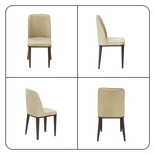 Image of Wakefit Venza Metal Dining Chair - Robin Beige