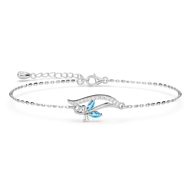 Clara 925 Sterling Silver Butterfly Pendant Earring Chain Bracelet Ring Jewellery Set | Rhodium Plated, Swiss Zirconia | Gift for Women & Girls
