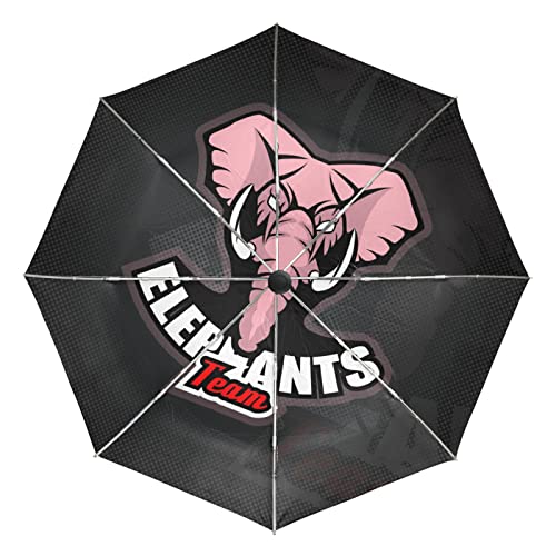 Parapluie pliant noir automatique qui ne se retourne pas sous la pluie battante