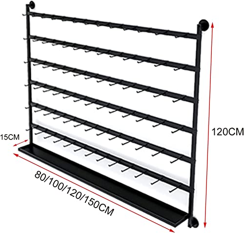 Porta Orecchini e Organizer per Gioielli da Parete con Ganci - Scaffale in Metallo per collane, Portachiavi e Accessori - Elegante mensola da Parete per esporre e riporre Gioielli