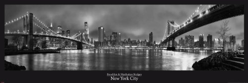 NEW YORK – poster de porte – Manhattan Bridge – BROOKLYN + Ü de poster
