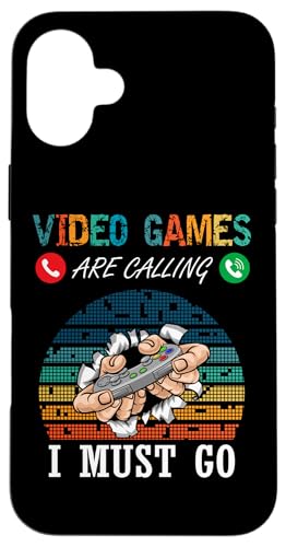 Video Games Are Calling And I Must Go Funny Player �Q�[�}�[�{�[�C �X�}�z�P�[�X iPhone 16 Plus �p