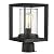 Emliviar Post Lights Outdoor Fixture, 1-Light Lamp Post Lantern, Black Finish, Seeded Glass, 2083P BK