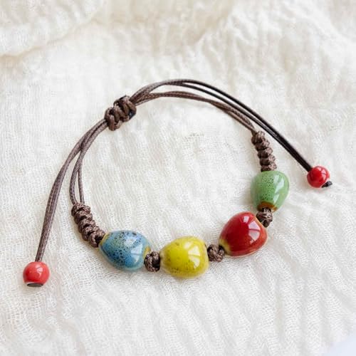 Zlanderah Boho 4 Colorful Ceramic Heart Beads Bracelet by Zlanderah - Used condition - Image 2
