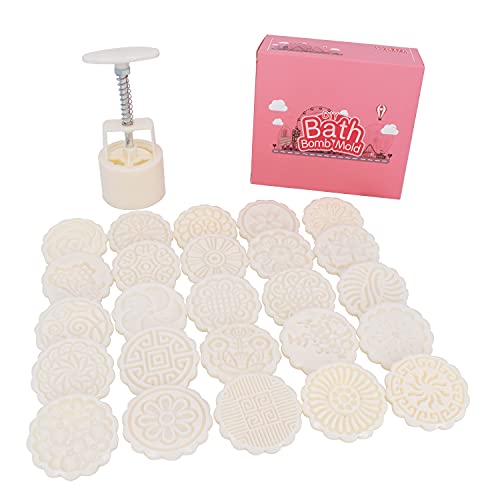 26 Pieces Bath Bomb Mold Set - Bubble Bath Bombs Making DIY kit Girls – 1 Barrel 25 Stamps
