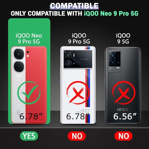Image of XIVY Crystal Clear Hard Case Cover for iQOO Neo 9 Pro 5G - Ultra Hybrid Transparent Shockproof Back Cover with Anti-Yellow | Camera Protective Case