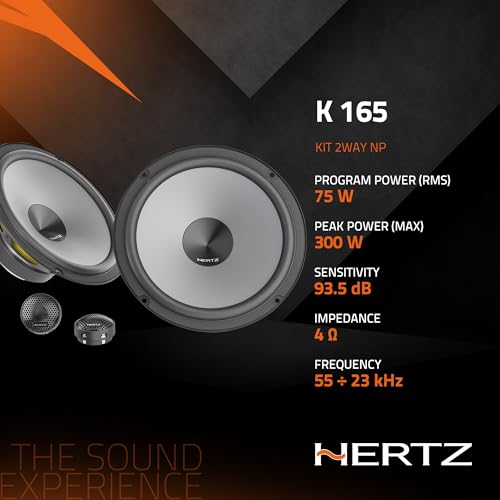 Hertz K 165 – 2-Wege-Lautsprecherset Serie UNO mit 165 mm Tieftöner, 24 mm Hochtöner und integrierter Frequenzweiche, 300W Peak, 4 Ohm – Bild 6