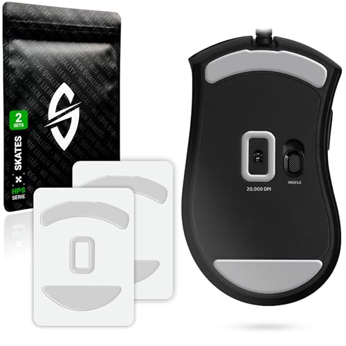 SensoryBoost HPS Glides (lot de 2) pour Razer Deathadder V2 - Équilibre parfait entre vitesse et contrôle - Doux, arrondi et durable - Pieds de souris de...