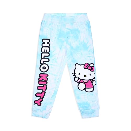 Image of Hello Kitty Sanrio Girls 2 Pack Fleece Pants for Toddler and Big Kids Blue /Pink
