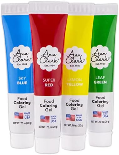 Ann Clark Premium Food Coloring Gel 4-pack Non-GMO, Made in USA