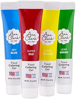 Ann Clark Premium Food Coloring Gel 4-pack Non-GMO, Made in USA