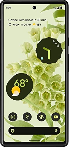 Google Pixel 6 – 5G Android Phone - Unlocked Smartphone with Wide and Ultrawide Lens - 128GB - Sorta Seafoam