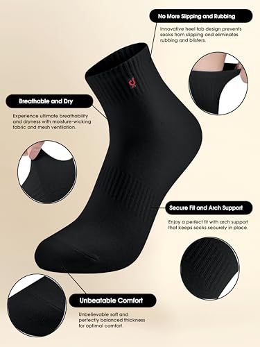 TRENDMALLS Cotton Blend Socks for Mens & Womens, Ankle Length Fit, Running wear Unisex Free Size (Packs of 3 & 6)4