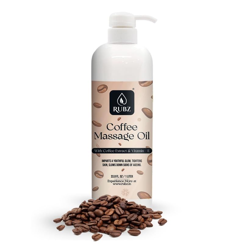 Rubz Coffee Massage Oil | Moisturizing & Nourishing Body Massage Oil for Men & Women | Best for Aromatherapy & Full Body Spa | 1 Litre (B0CJG1W73F) Amazon Price History, Amazon Price Tracker