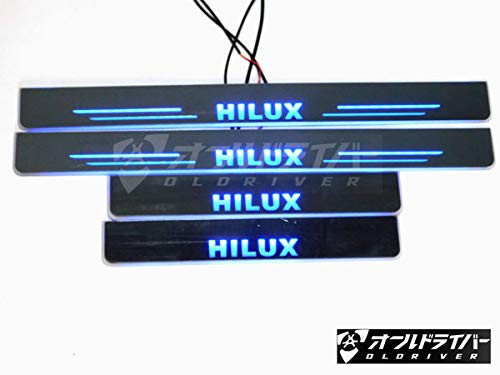 ハイラックス GUN125 LED スカッフプレート 白 ホワイト 流れる