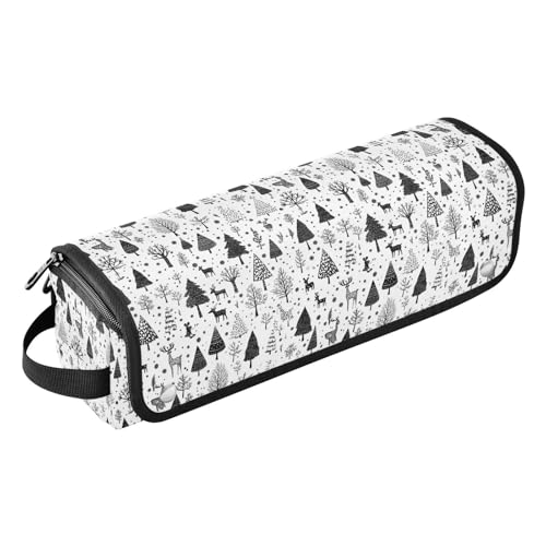 Bolso de viaje resistente al calor para herramientas de cabello de mármol para planchas, rizadores y organizador portátil miniatura 1