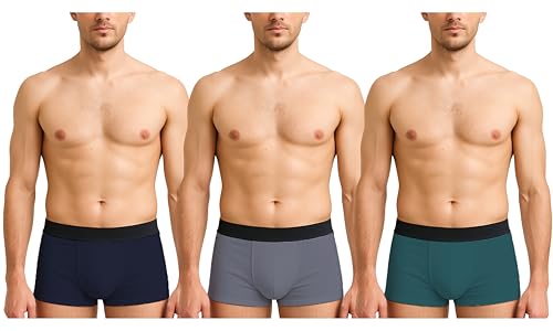 Image of HK47 Men Underwear Pack, Ice Silk Stretchable Breathable Trunks, Regular Fit Men's Brief, Anti Bacterial Quick Dry Innerwear for Men