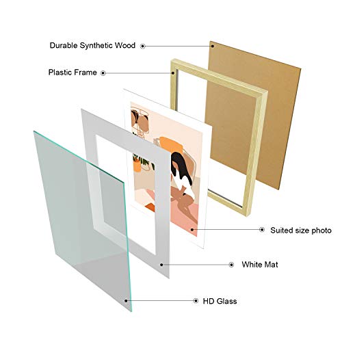ArtbyHannah 6 Pack 12 x16 Framed Wall Art Minimalist Line Wall Art Decor Modern Abstract Woman\'s Body Shape Picture Frame Collage Set Aesthetic Art Posters Print Artwork for Home Bedroom Decoration - Thumbnail 3