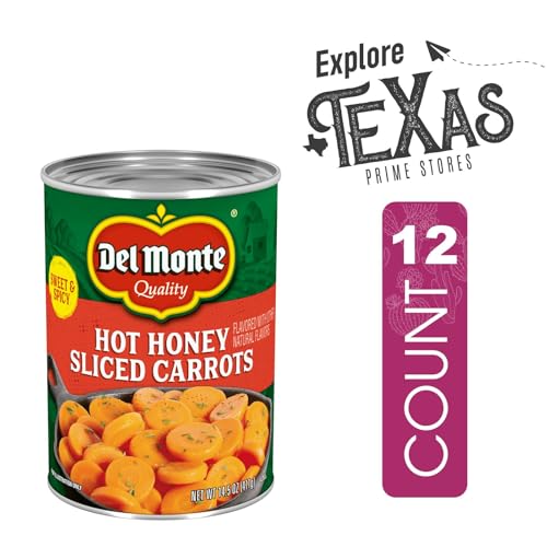 Del Monte - Lavinia Essentials Bundle: 12- Pack of Hot Honey Sliced Carrots Canned Vegetables 14.5 oz Can + 1 Utility Prop
