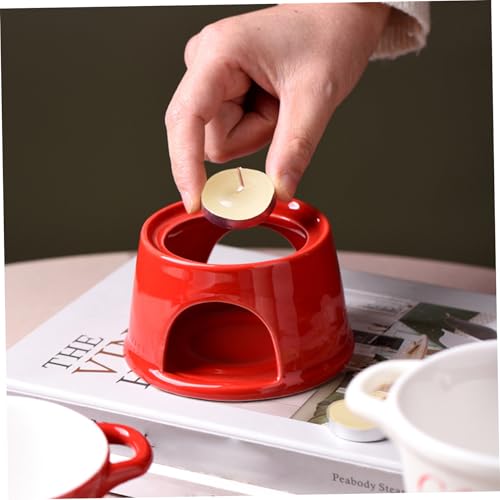 Mug à fondue en céramique avec fourchettes réutilisables pour chocolat