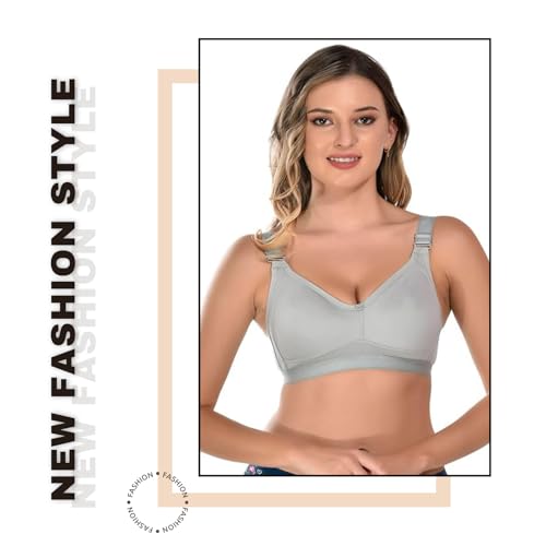Image of Viral Girl Women's Wire-Free Cotton Hosiery Bra | Non-Padded, Full Coverage, Adjustable Straps | Soft Comfortable Innerwear with Hook & Eye Closure for Everyday Use