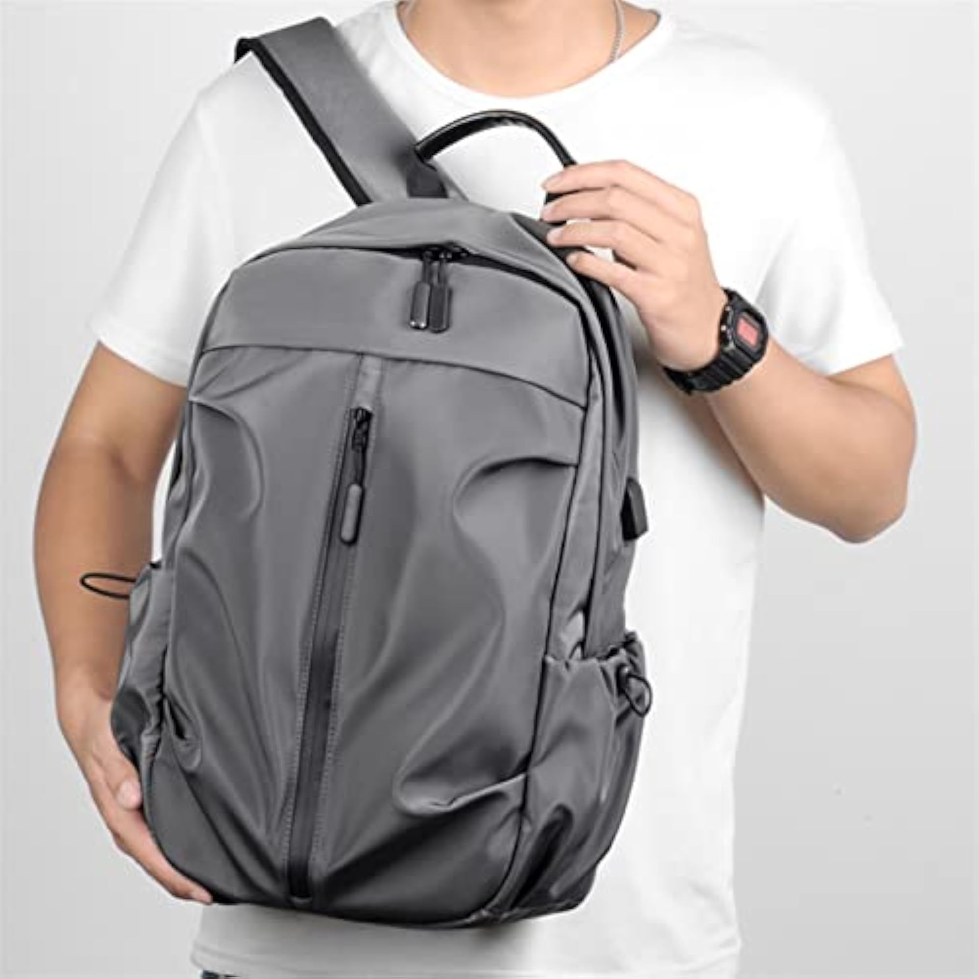 Multifunctional USB Charging Oxford Backpack for Men