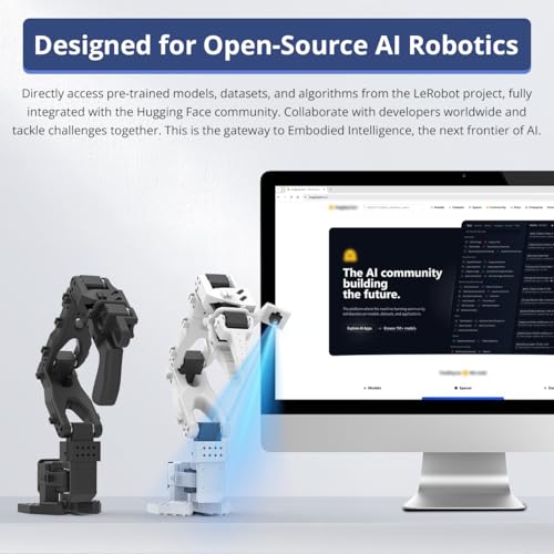 Image of AI Robotic Arm Kit Hiwonder SO-ARM101 Compatible with LeRobot Open-Source Project Embodied Imitation Learning Robot Arm 12 High-Torque Bus Servos & Tutorials(DIY Kit, NO 3D Printed Part, Unassembled)