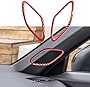 ARIDOSE Car A Pillar Speaker Decoration Trim Compatible with 2022 2021 Honda Civic Accessories Carbon Fiber Audio Decoration for 11th Gen Honda Civic Dashboard Loudspeaker Sticker