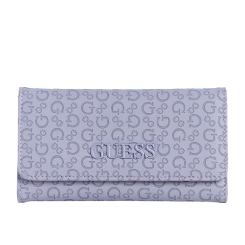 Image of Guess Blue Embossed Bowie Slim Tri-Fold Wallet
