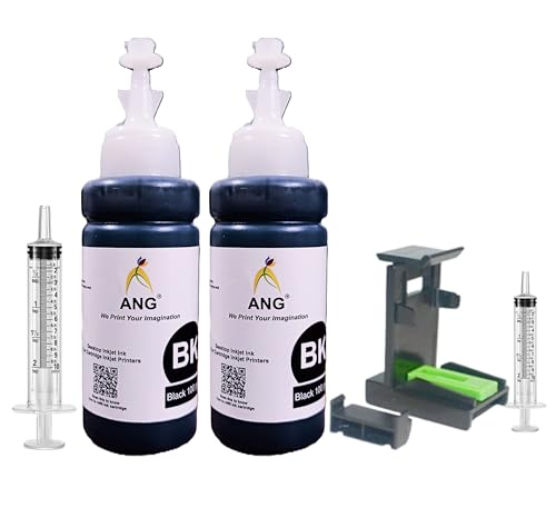 Image of ANG Black Ink 100g X 2 Compatible for Cartridges with Suction Tool for 805, 860, 861, 803, 680, 678, 682, 818, 802 Single Color Ink Cartridge (Black)