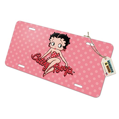 GRAPHICS & MORE Betty Boop Pink Polka Dots Novelty Metal Vanity Tag License Plate